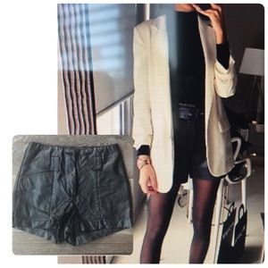 Like New H&M Faux Leather High-waist Shorts
